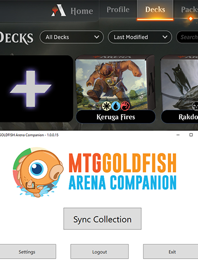 MTGGoldfish Arena Companion App Screenshot